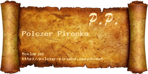 Polczer Piroska névjegykártya